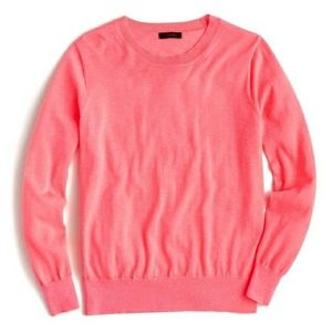 J. Crew Summerweight Sweater in Neon Pink
